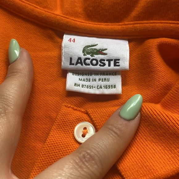 Orange Lacoste Polo - 44/xl - Picture 3 of 3